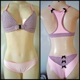 conjunto rosa com poá/tamanho m
